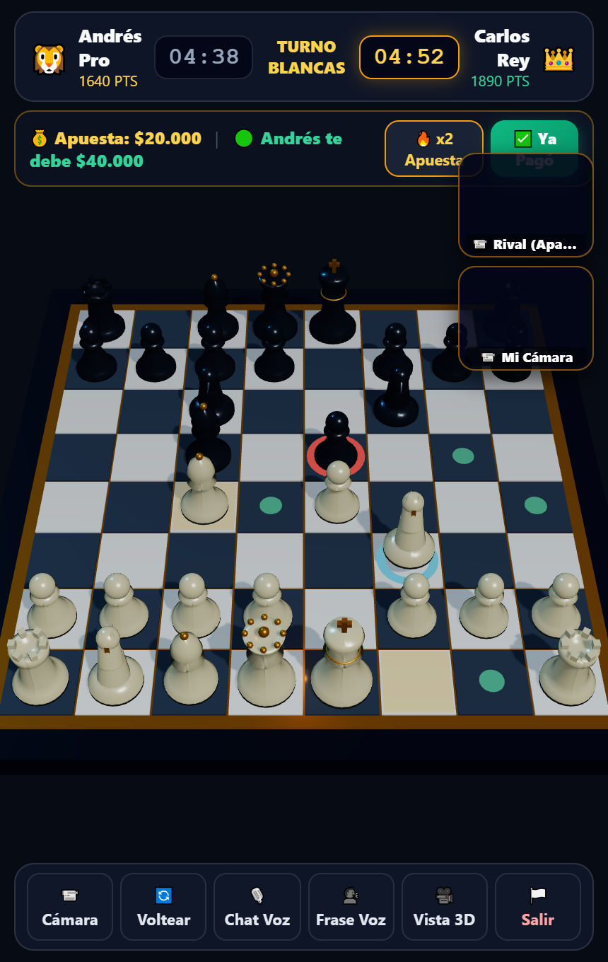 Partida Ajedrez 3D Real SGRUL