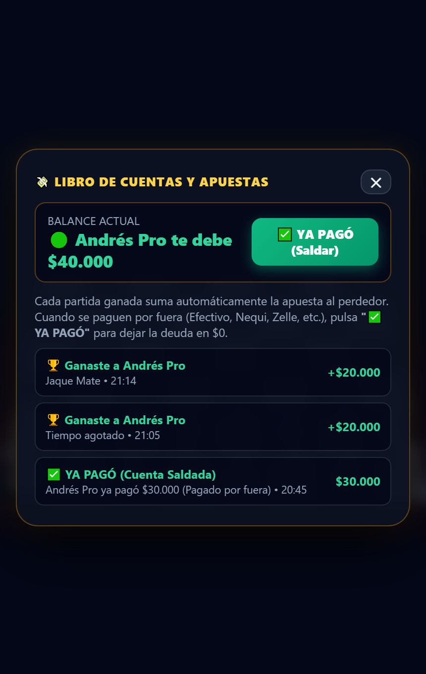 Control de Apuestas y Botón Ya Pagó